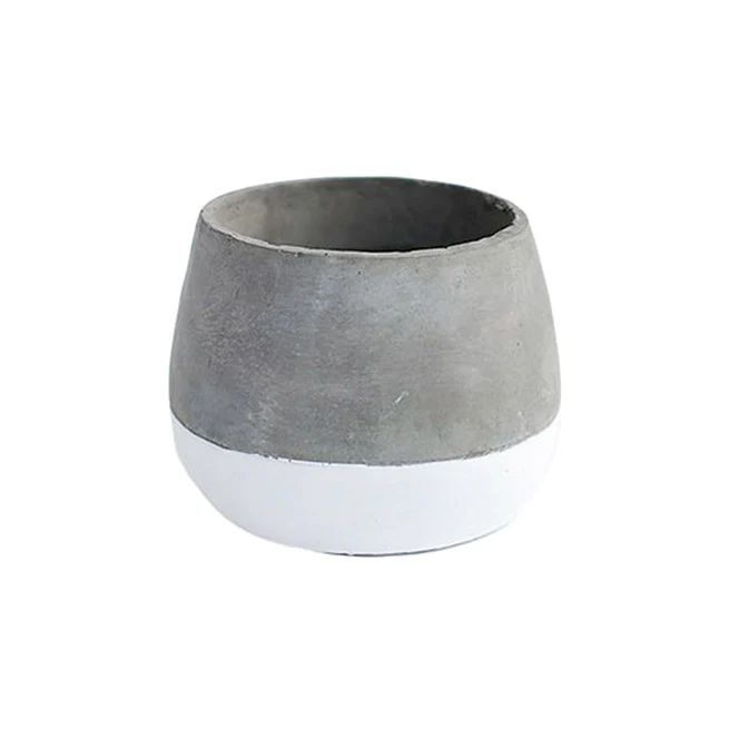 White Base Cement Pot | McGee & Co.