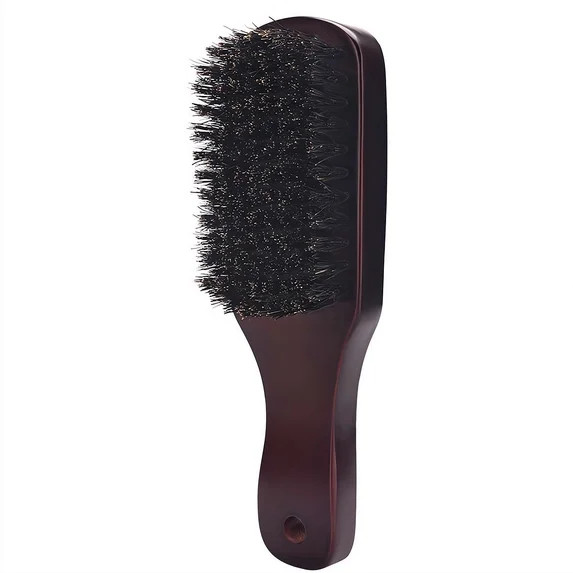 Soft Boar Bristle Slick Back Hair Brush - Hairbrush for Smoothing, Fades, Beards, 360 Waves to St... | Walmart (US)
