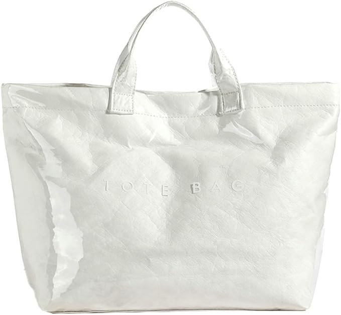 Caistre Women's PVC Tote Handbags Shoulder Bag Winter Fall Fashion Kraft Paper Tote Bag Y2K Large... | Amazon (US)