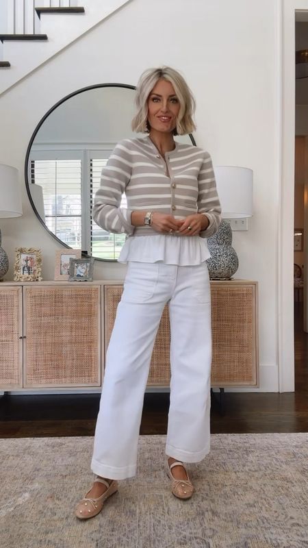 What I wore today! Wearing an XS in the striped cardigan! Linking similar white pants!

Loverly Grey, outfit idea

#LTKSeasonal #LTKstyletip