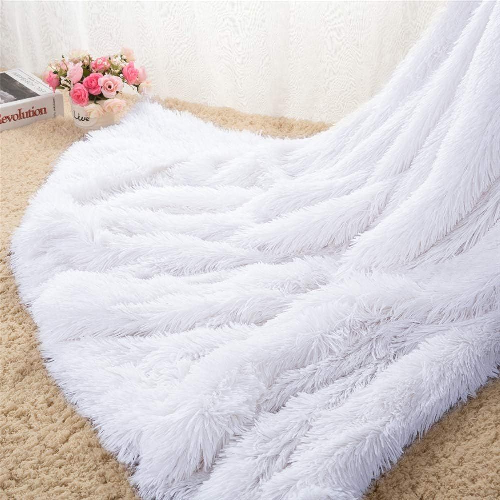 HOMORE Soft Fluffy Blanket Fuzzy Sherpa Plush Cozy Faux Fur Throw Blankets for Bed Couch Sofa Cha... | Amazon (US)