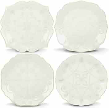 Lenox 829072 French Perle White 4-Piece Assorted Dessert Plate Set | Amazon (US)