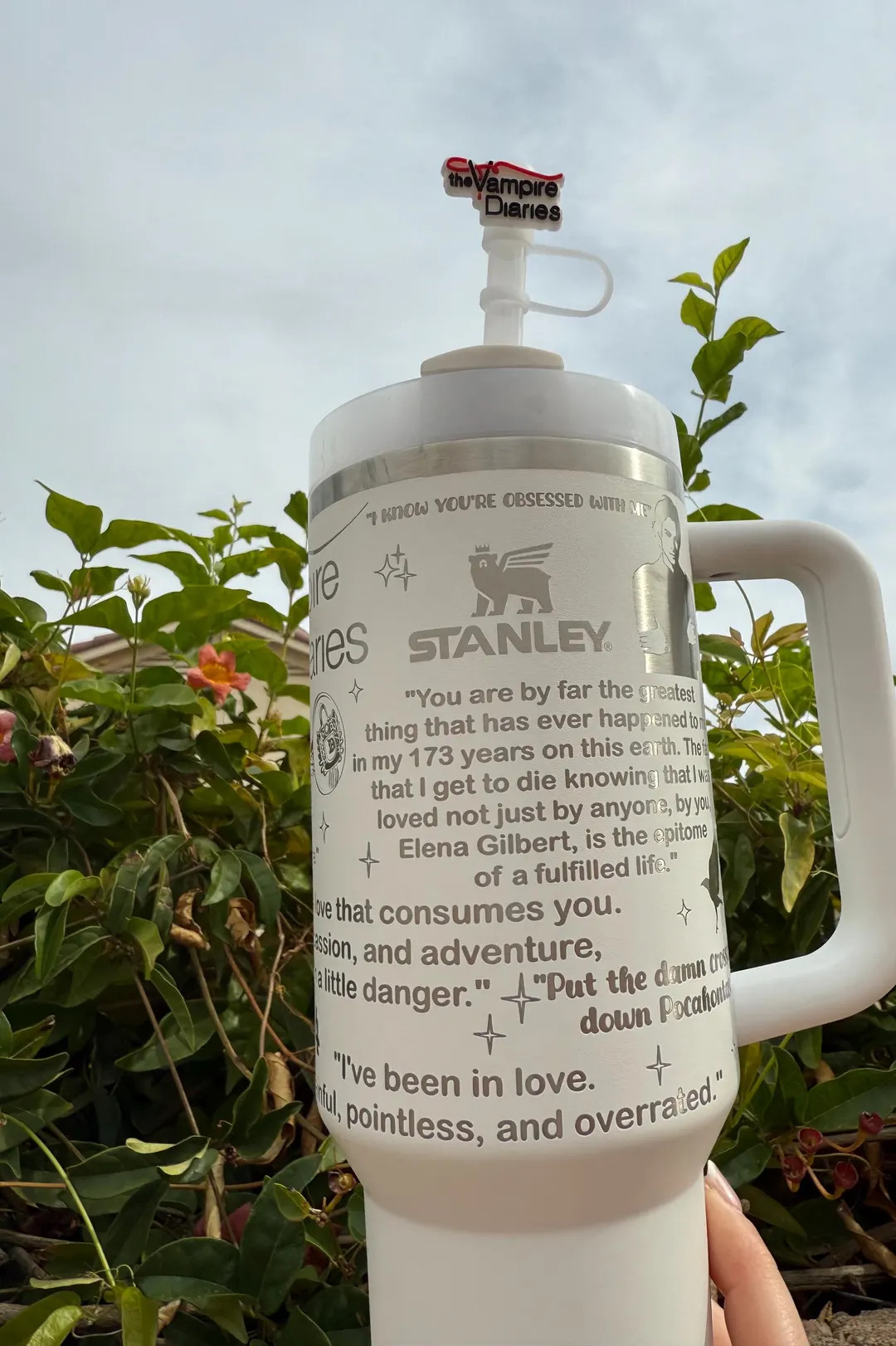 Damon Salvatore Laser gravierte Half Wrap 40 Unzen Becher || TVD || Salvatore || Stanley || Mysti... | Etsy (US)