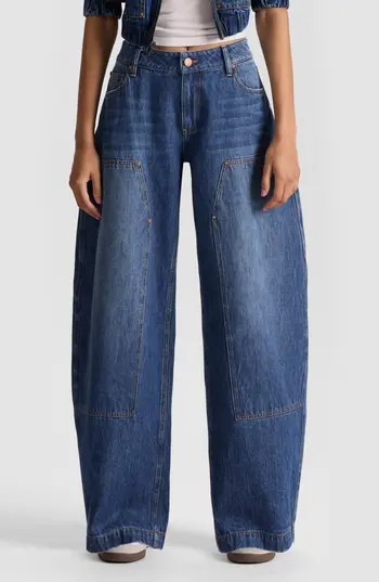 Alice + Olivia Andie Carpenter Barrel Leg Jeans in Cambria Vintage at Nordstrom Rack, Size 30 | Nordstrom Rack