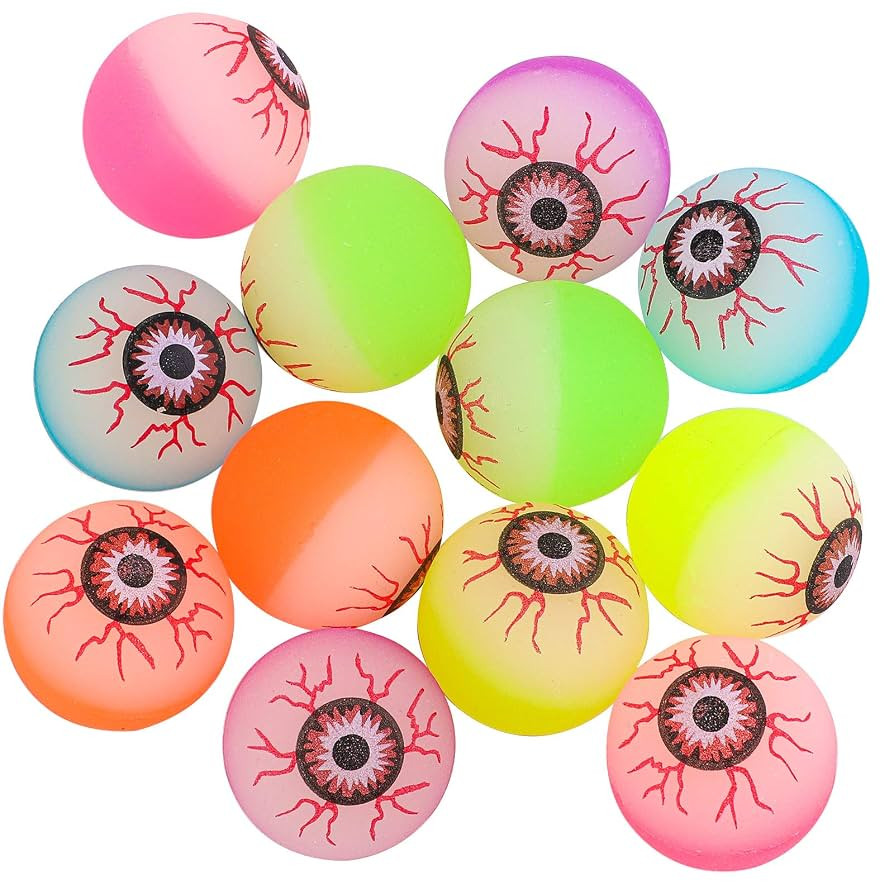 Elcoho 12 Pieces Halloween Bouncing Balls Glow in The Dark Bouncing Eyeballs Halloween Theme Eyeb... | Amazon (US)