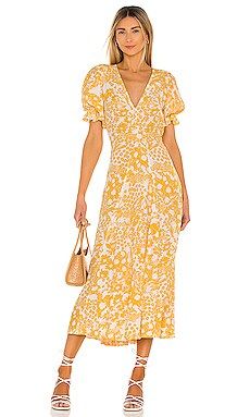 FAITHFULL THE BRAND Maggie Midi Dress in Hestia Floral Print from Revolve.com | Revolve Clothing (Global)