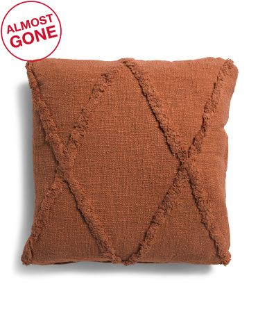 20x20 Tufted Linen Look Textured Pillow | TJ Maxx