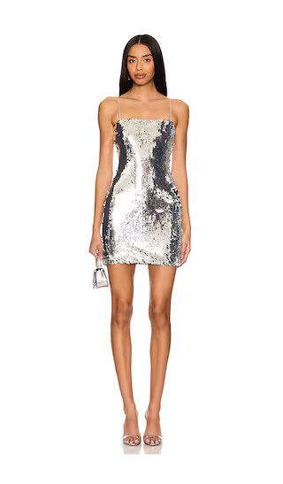 Vesina Mini Dress in Silver | Revolve Clothing (Global)