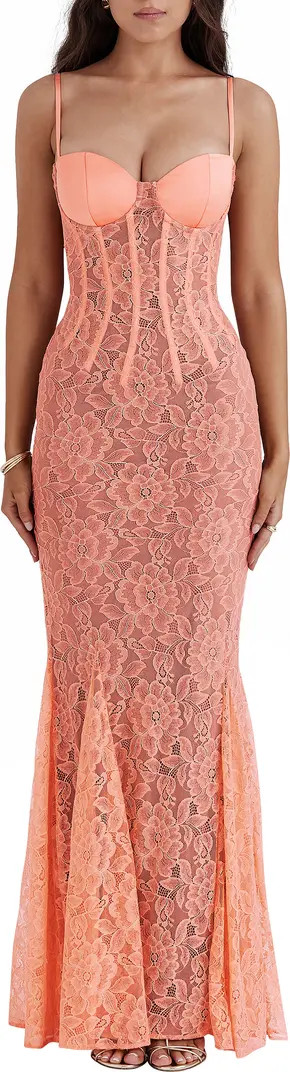 Cordelia Lace Corset Mermaid Gown | Nordstrom