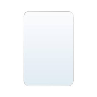 FORCLOVER 24 in. W x 36 in. H Rectangular Aluminum Framed Wall Mount Bathroom Vanity Mirror in Wh... | The Home Depot