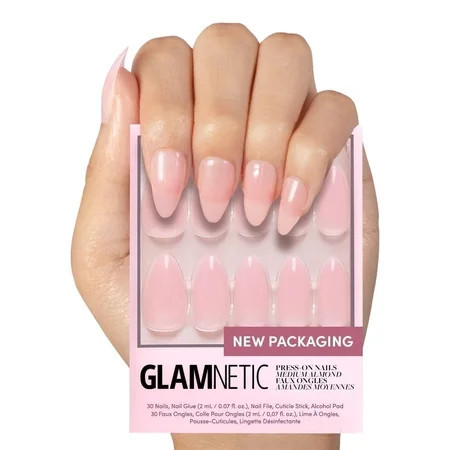 Glamnetic Press-On Nails – Cloud 9 | Sheer Pink Almond Nails, "Salon Quality", 30 Count | Walmart (US)