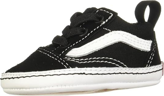 Vans Old Skool Infant Crib Shoes Black/True White | Amazon (US)