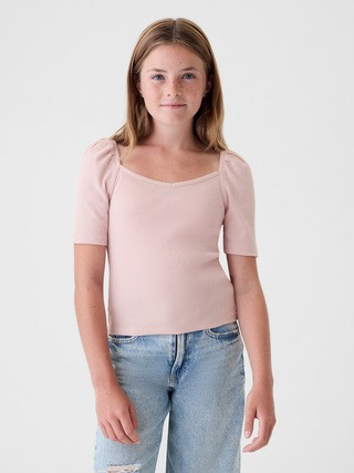 Kids Sweetheart Puff Sleeve Top | Gap (US)
