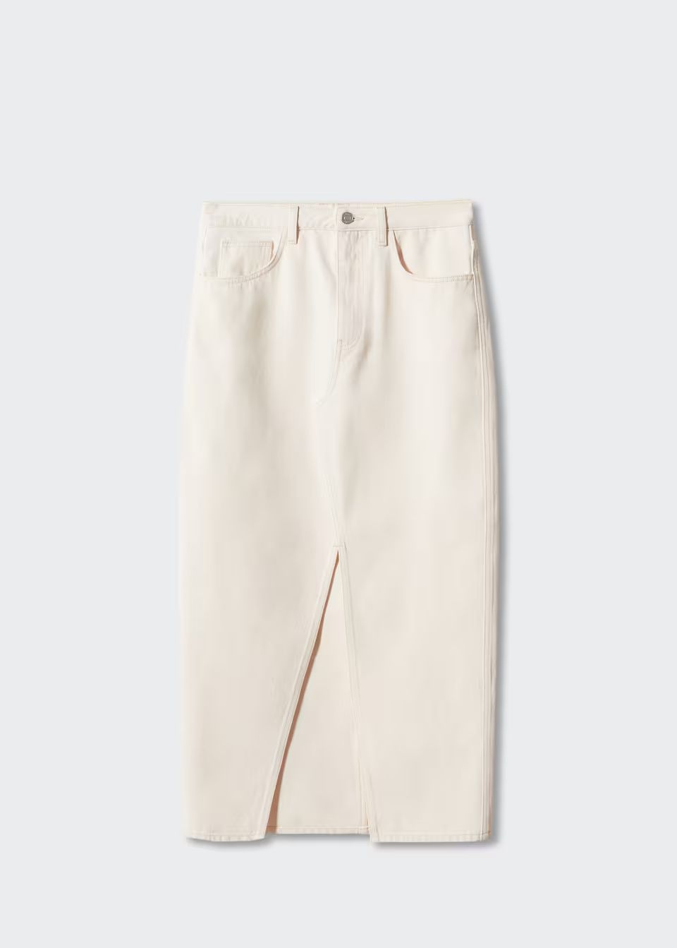 Slit denim skirt -  Women | Mango United Kingdom | MANGO (UK)