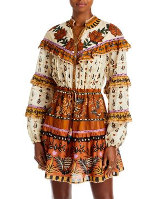 FARM Rio Ainika Floral Ruffle Dress Women - Bloomingdale's | Bloomingdale's (US)