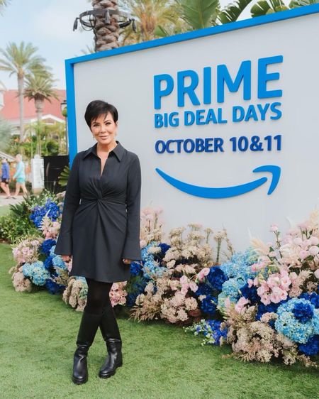 Kris Jenner stopped by Amazon in an LBD.