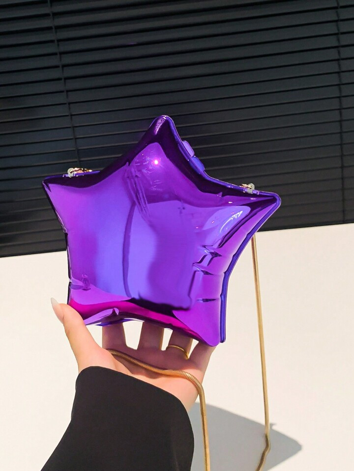 2024 New Arrival Star Box Clutch, Stylish Casual Shiny Shoulder & Crossbody Bag For Women | SHEIN