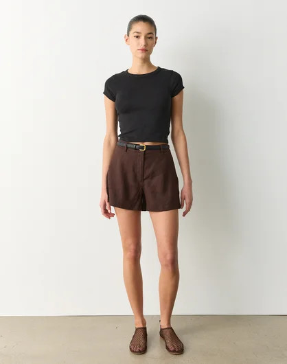 High Rise Tailored 100% Linen Short | Glassons (Australia)