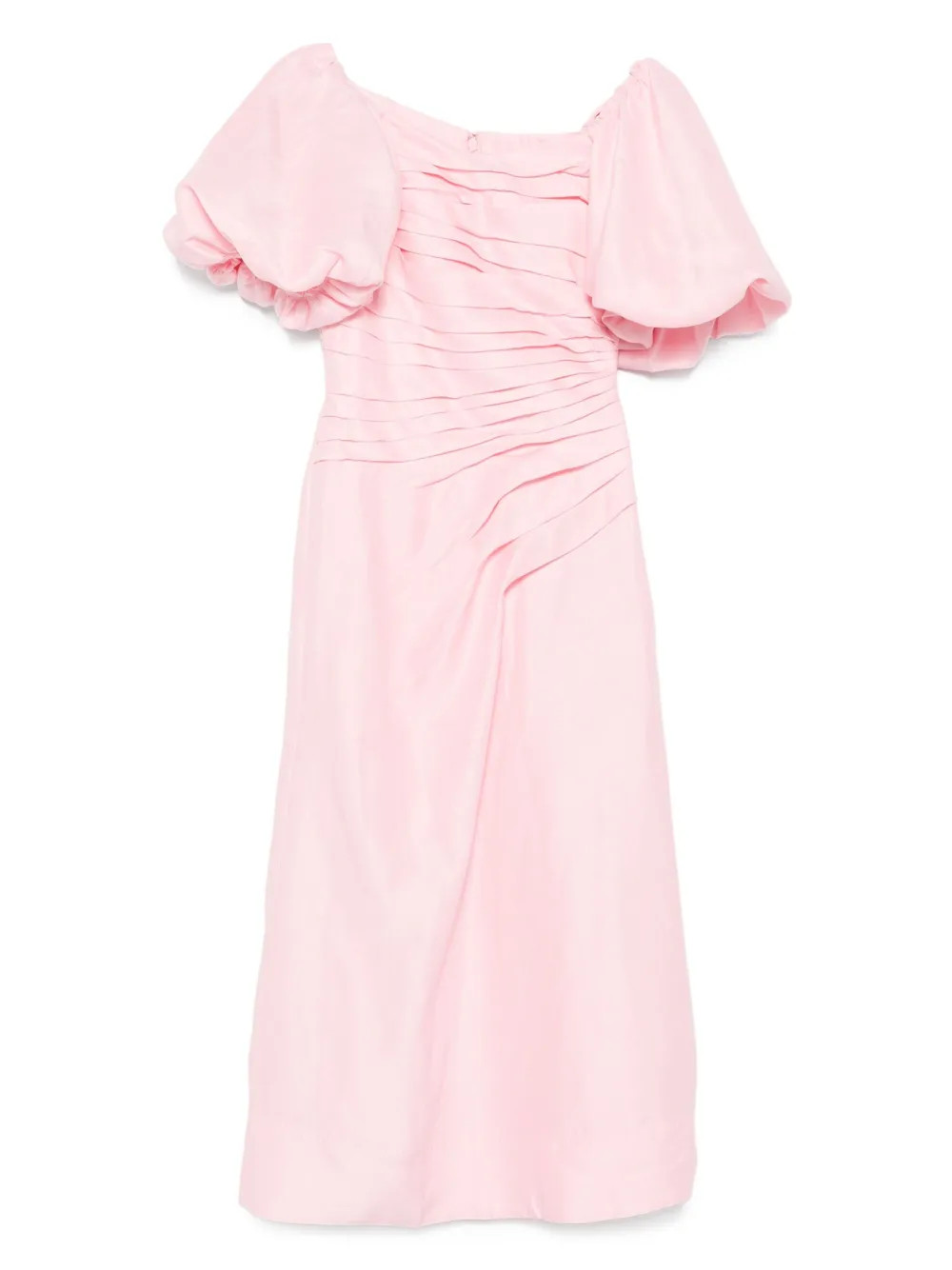 Aje Cadence Ruched Midi Dress | Pink | FARFETCH | Farfetch Global