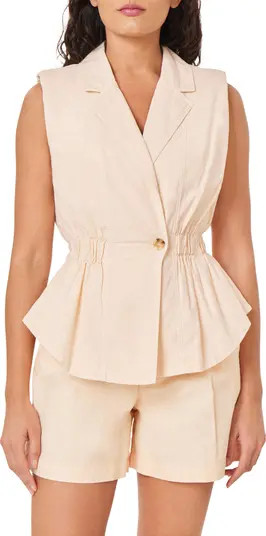 Sleeveless Linen & Cotton Blazer | Nordstrom Rack