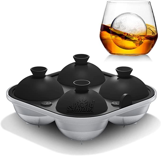 Samuelworld Large Sphere Ice Tray Mold Whiskey Big Ice Maker 2.5 Inch Ice Ball for Cocktail and S... | Amazon (US)