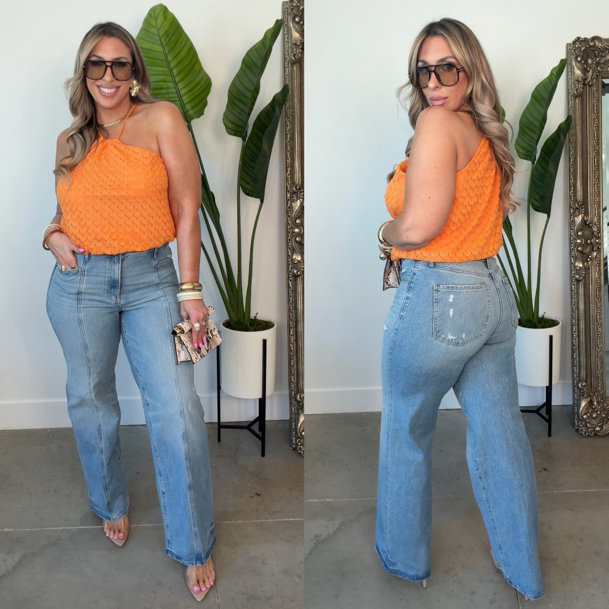 Jeans & a cute top

bubble top size L (full length I have it pulled up to bubbleout more. Runs big size down. I could have done a medium. 

jeans size 12L (stretchy and great fit) They do not run super long; if over my height 5’8 skip these. 

comfortable heels 

#LTKOver40 #LTKootd #LTKMidsize