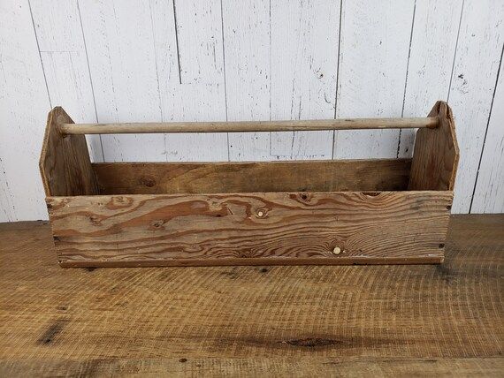 Vintage Old Wooden Tool Box Rustic Distressed Wood Storage | Etsy | Etsy (US)