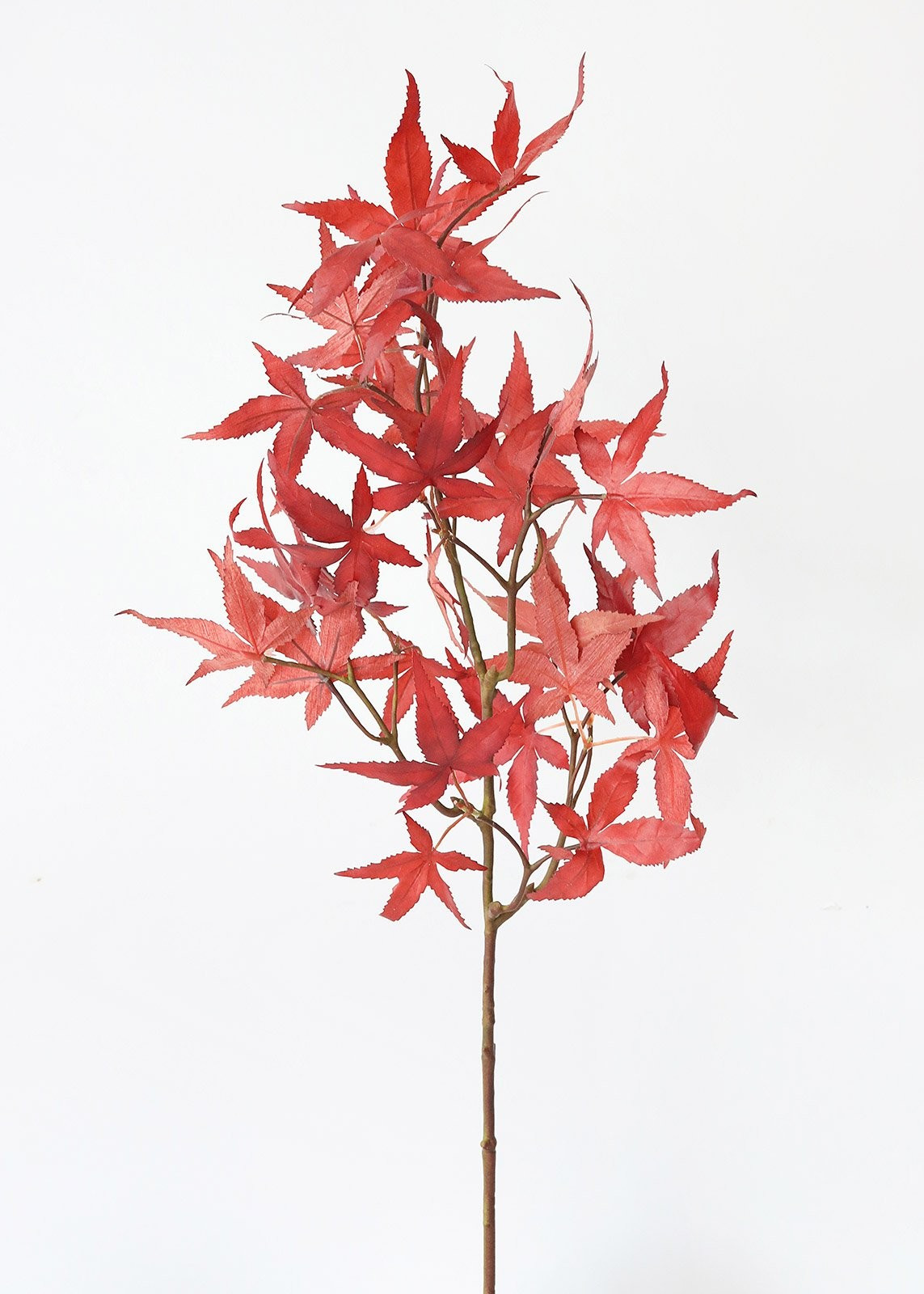 Fall Red Orange Artificial Japanese Maple Leaves - 27" | Afloral (US)