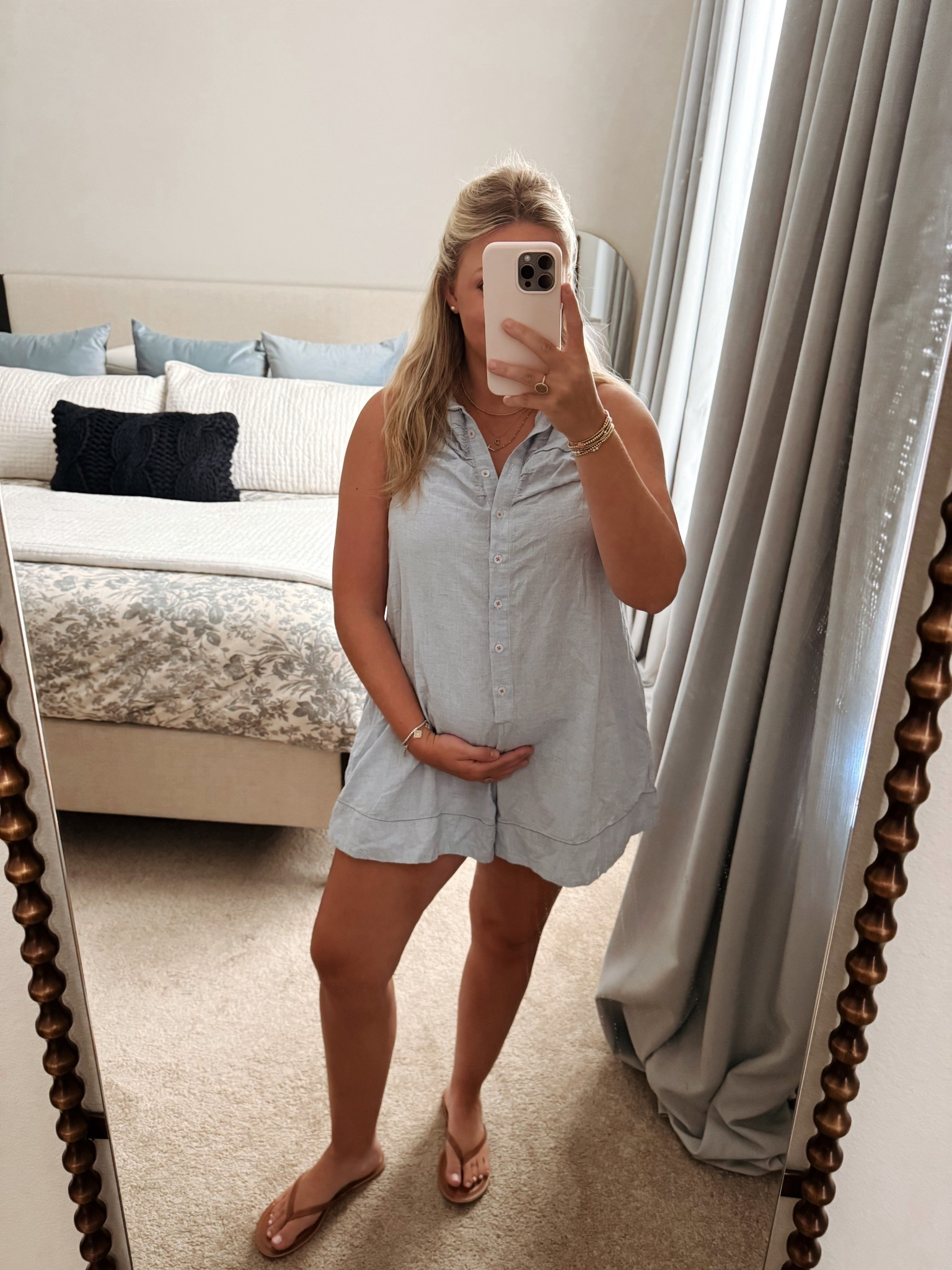 A little bit of a splurge but love this romper from anthro! Wearing a medium at 15 weeks pregnant! 

#LTKSummerEdit #LTKSeasonal #LTKStyleTip