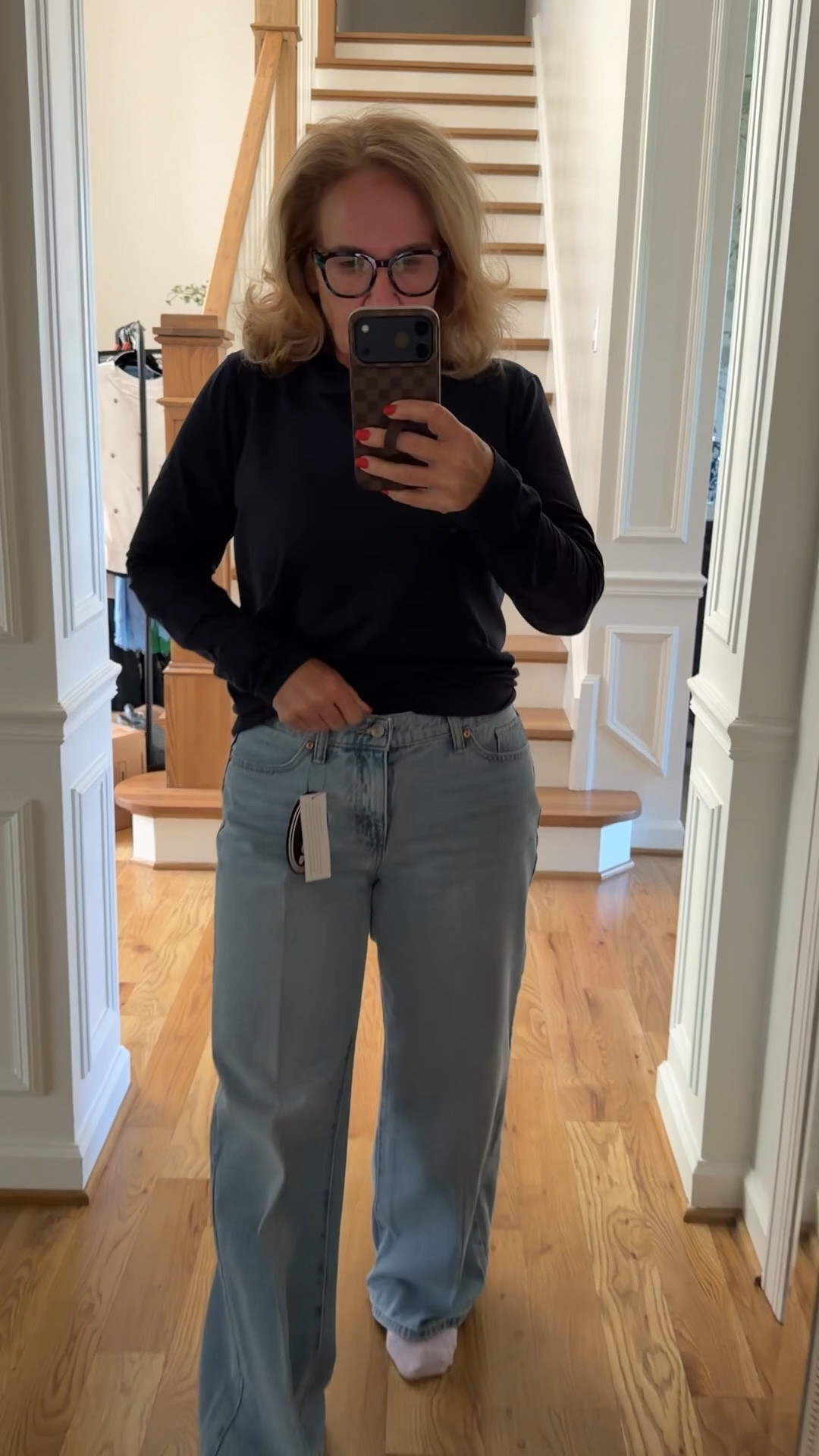 Ok wow these Walmart jeans just arrived. I sized down to a 6 so they aren’t slouchy. There is no stretch! Rigid denim. But wow so good. 
Linking my new Walmart order! 

#LTKPetite #LTKSaleAlert #LTKOver40