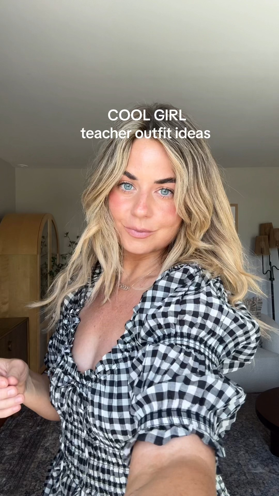 Wearing a size medium in this dress which I got on sale! Such an easy teacher outfit and linked different price points to get the same look