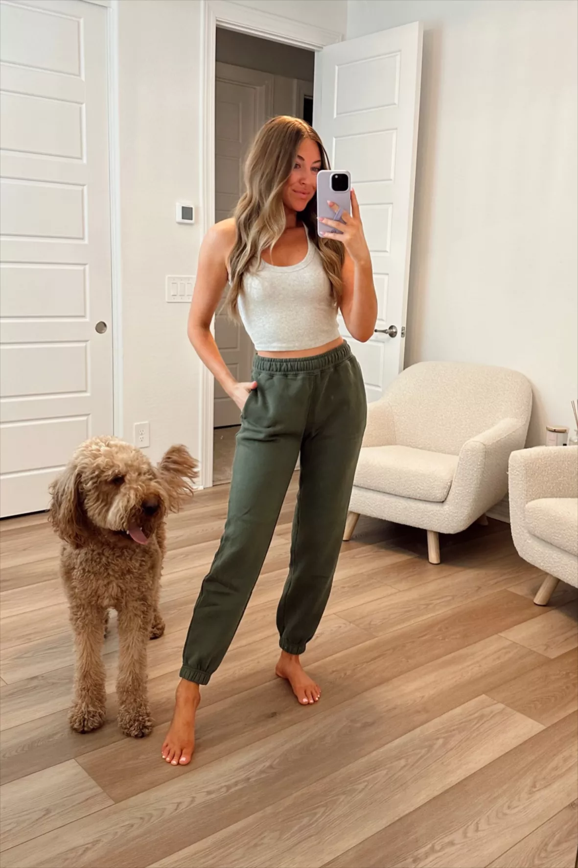 Poodle Sweatpants - Brown Poodle Sweatpants - Brown