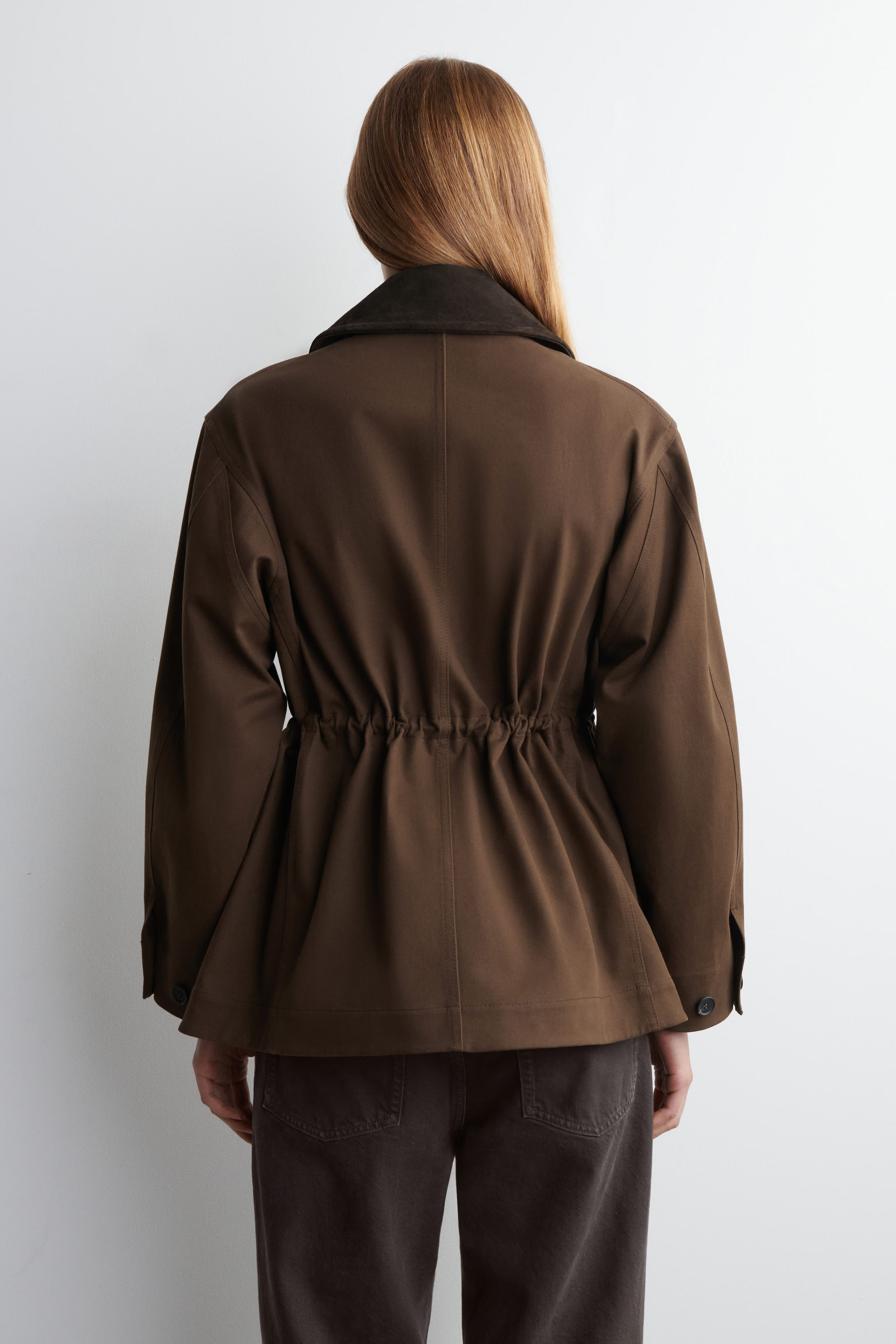 SUEDE-COLLAR FIELD JACKET - BROWN | COS | COS UK
