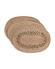 4pc Jute Round Placemats | TJ Maxx
