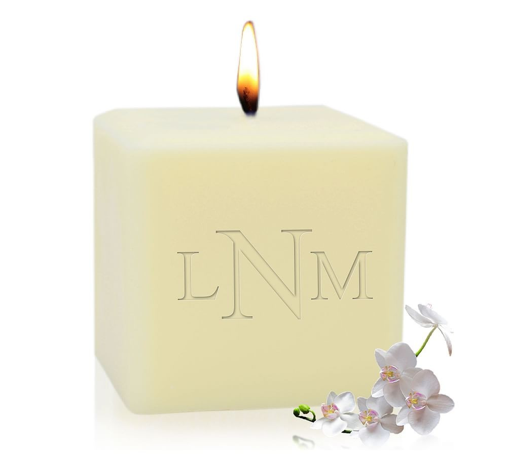 Personalized Unscented Soy Wax Pillar Candle, 4 | Pottery Barn (US)