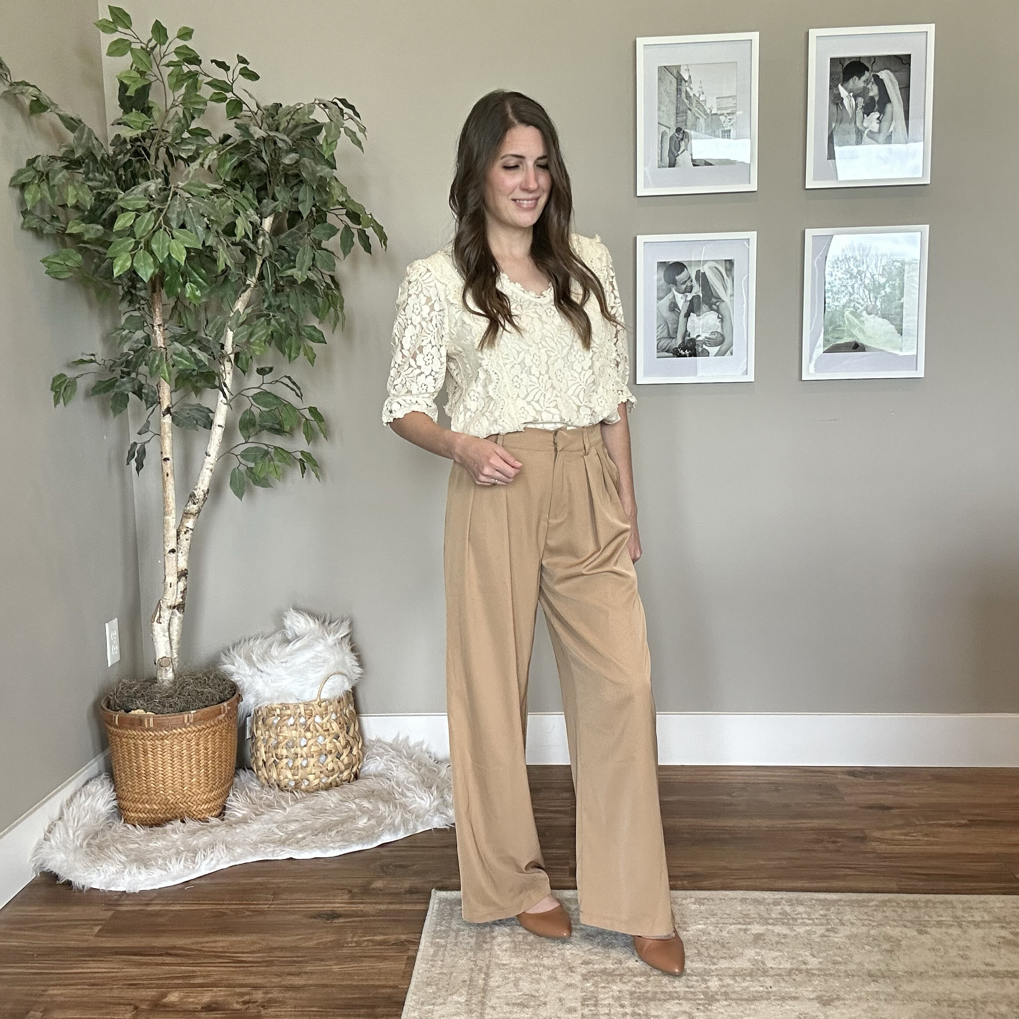 Love this lace top! 

Great way to add it in to your work wear wardrobe  

#LTKFindsUnder50 #LTKWorkwear #LTKSeasonal