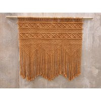 Mustard Macrame Wall Hanging, Bohemian Bedroom Headboard | Etsy (US)