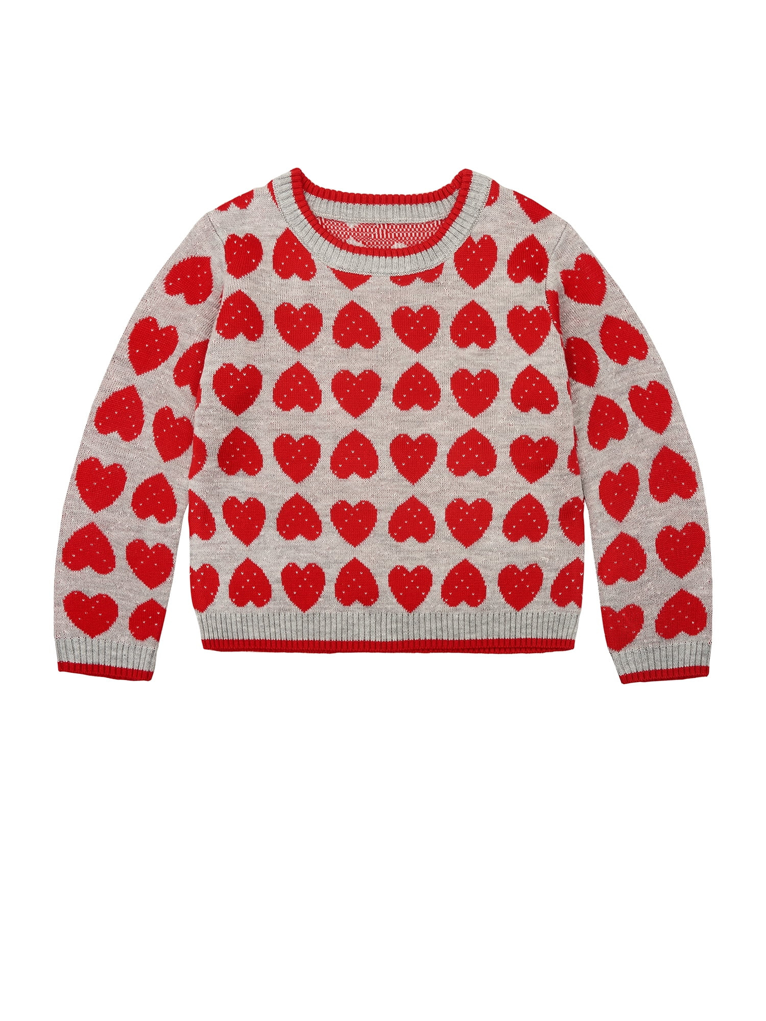 Way to Celebrate Toddler Boy Valentines Day Sweater, Sizes 12M-5T | Walmart (US)