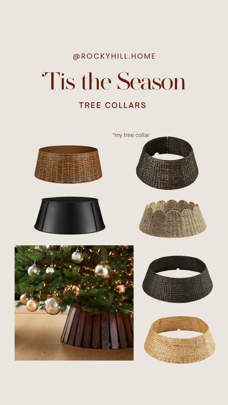 Christmas tree collars, woven tree collar, holiday decor, tree decorations 

#LTKfindsunder50 #LTKHoliday #LTKhome