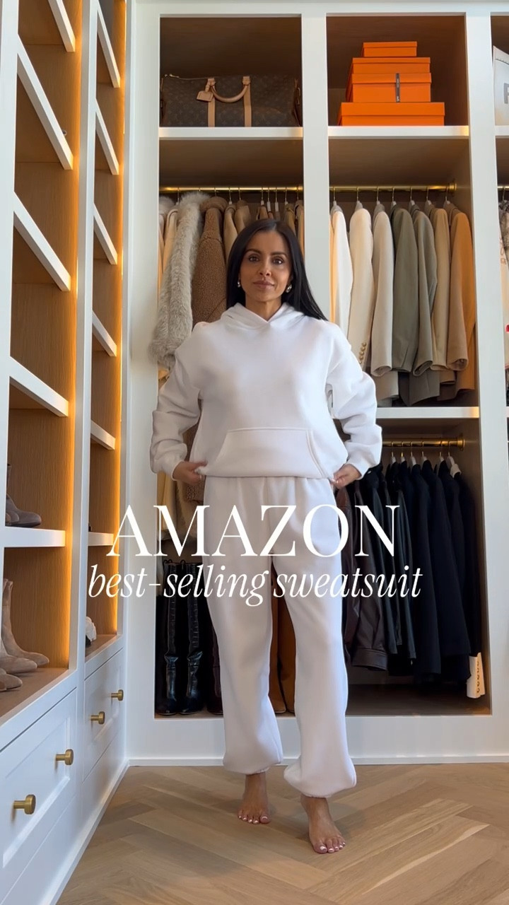 Amazon best selling sweatsuit under $50 and it is such a good transitional outfit for spring. I paired this cozy lounge set with Nike suede sneakers and an oversized blazer from Zara to make it feel a little more polished. Perfect for airport days, weekend plans, or running errands when you still want to look put together.

Wearing an XS

miamiamine amazon sweatsuit under 50 chic airport outfit spring transition outfit sweatpants hoodie set zara oversized blazer nike gray sneakers casual chic outfits weekend outfit ideas athleisure style lounge set outfit

#LTKSaleAlert #LTKTravel

#LTKmomlife #LTKActive #LTKTravel
