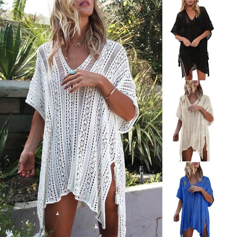 WOMEN LACE CROCHET BIKINI BEACHWEAR COVER UP BEACH DRESS SUMMER BATHING SUIt | Walmart (US)