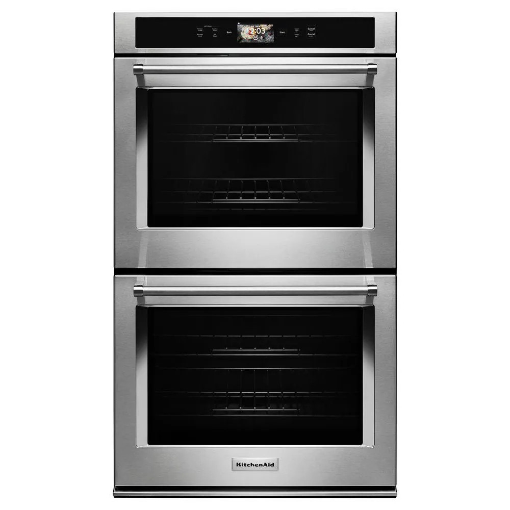 KitchenAid Smart 30 inch Double Electric Wall Oven Self-cleaning ( Stainless steel ) | KODE900HSS | Lowe's