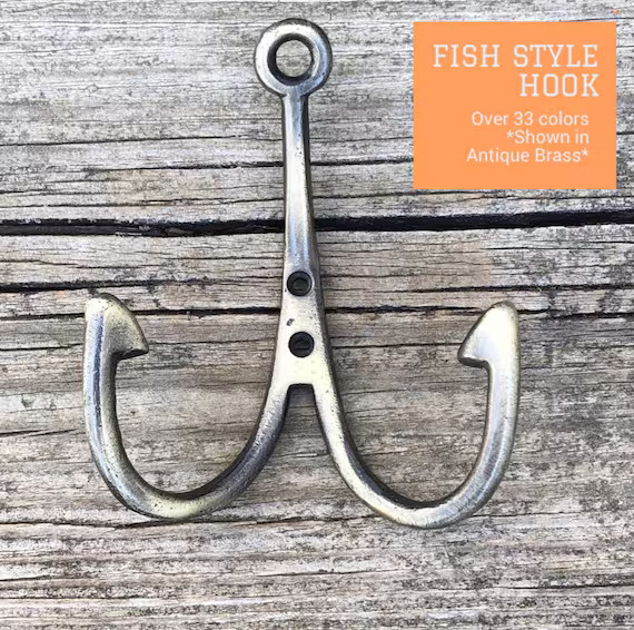 Fishing Style Hook Lake House Hook Fishing Style Metal Hook | Etsy | Etsy (US)