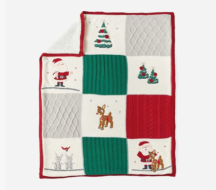 Rudolph® Heirloom Kid Throw Blanket | Pottery Barn Kids