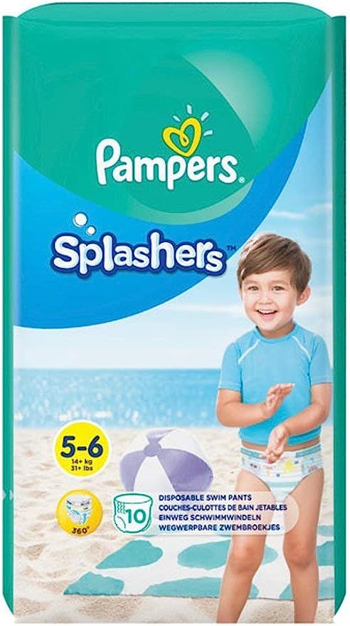 Pampers Splashers Swim Diapers Disposable Swim Pants, Large (> 31 lb), 10 Count | Amazon (US)