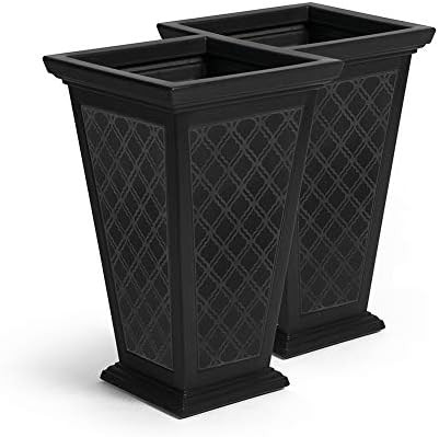 FCMP Outdoor MOD-CP3000-BLK Casablanca (2 Pack) Planter, Black | Amazon (US)