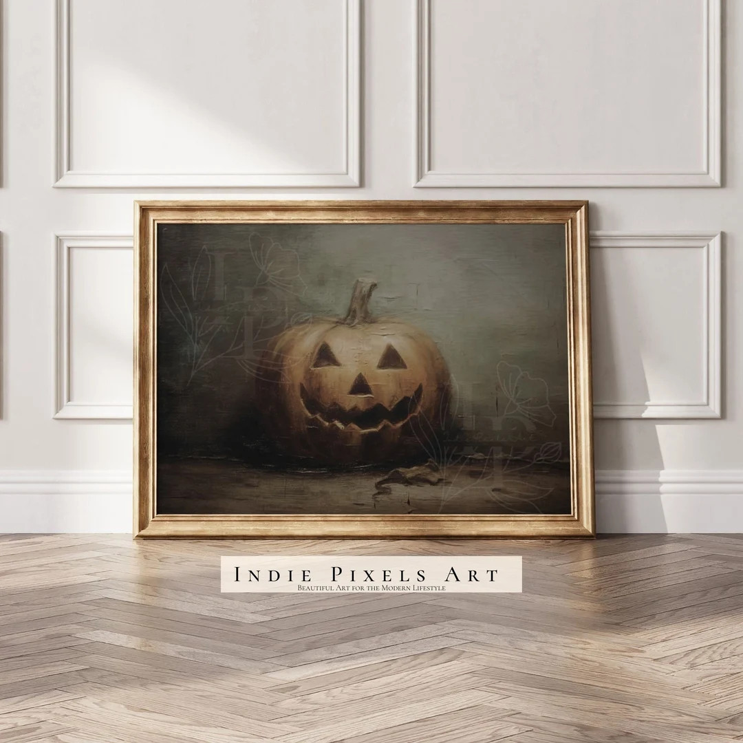 Jack O Lantern Halloween Print Halloween Wall Art Digital - Etsy | Etsy (US)