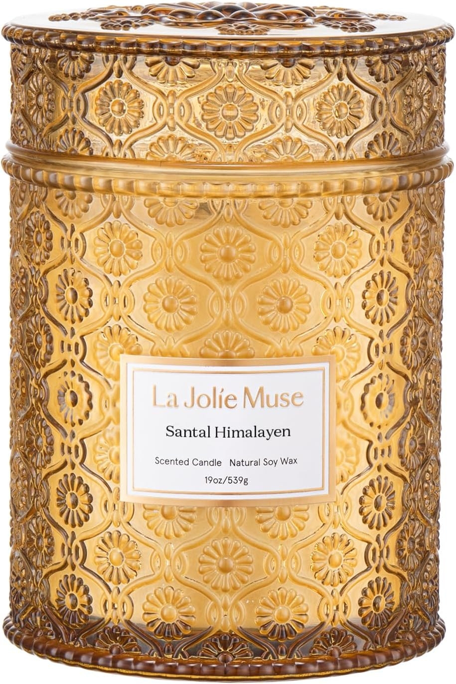 LA Jolie Muse Santal Himalayen, Large Natural Soy Candle, 90 Hours Burning Time, Wood Wicked Cand... | Amazon (UK)