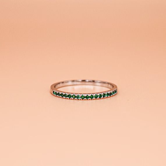 Emerald Band Ring | Etsy (US)