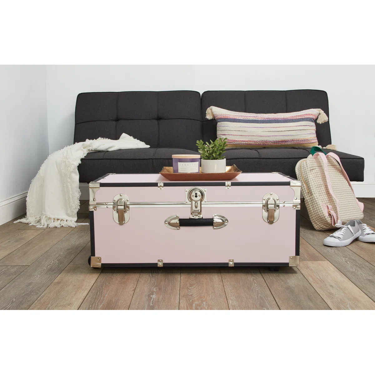Lynne Manufactured Wood Camp Trunk / Footlocker | Wayfair North America